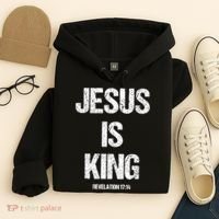 Jesus Is The King Motivational Christian Catholic Easter Hoodie thumb 4