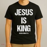 Jesus Is The King Motivational Christian Catholic Easter T-Shirt thumb 3