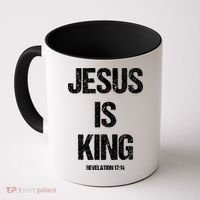 Jesus Is The King Motivational Christian Catholic Easter Coffee Mug thumb 0
