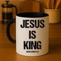 Jesus Is The King Motivational Christian Catholic Easter Coffee Mug thumb 4