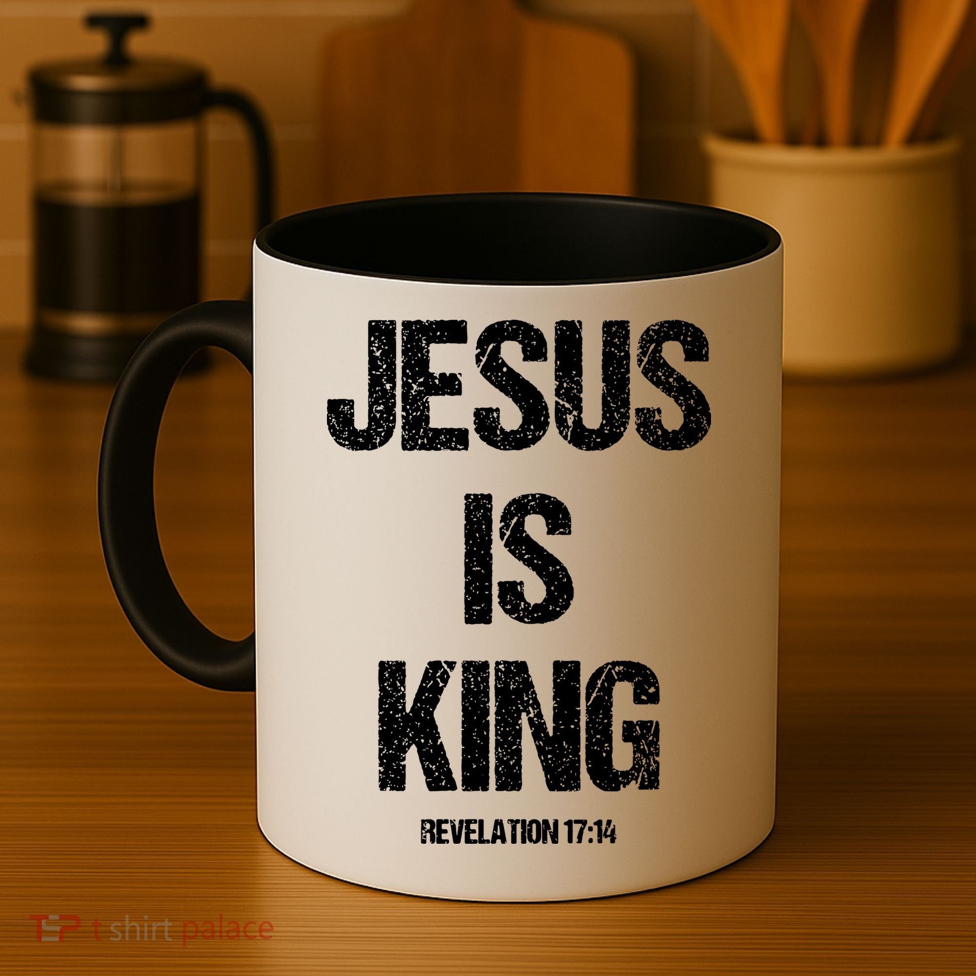 Jesus Is The King Motivational Christian Catholic Easter Coffee Mug