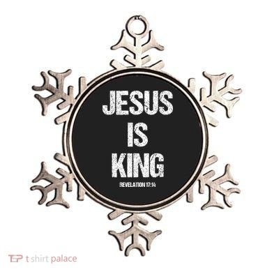 Jesus Is The King Motivational Christian Catholic Easter Ornament