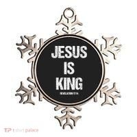 Jesus Is The King Motivational Christian Catholic Easter Ornament thumb 0