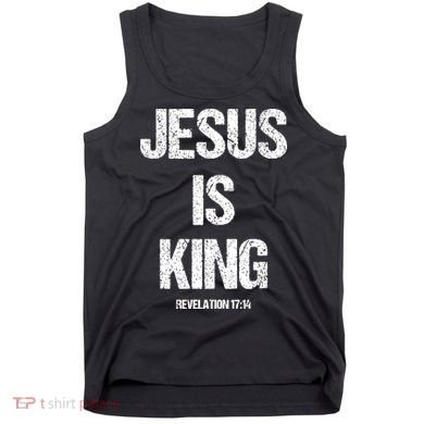 Jesus Is The King Motivational Christian Catholic Easter Tank Top