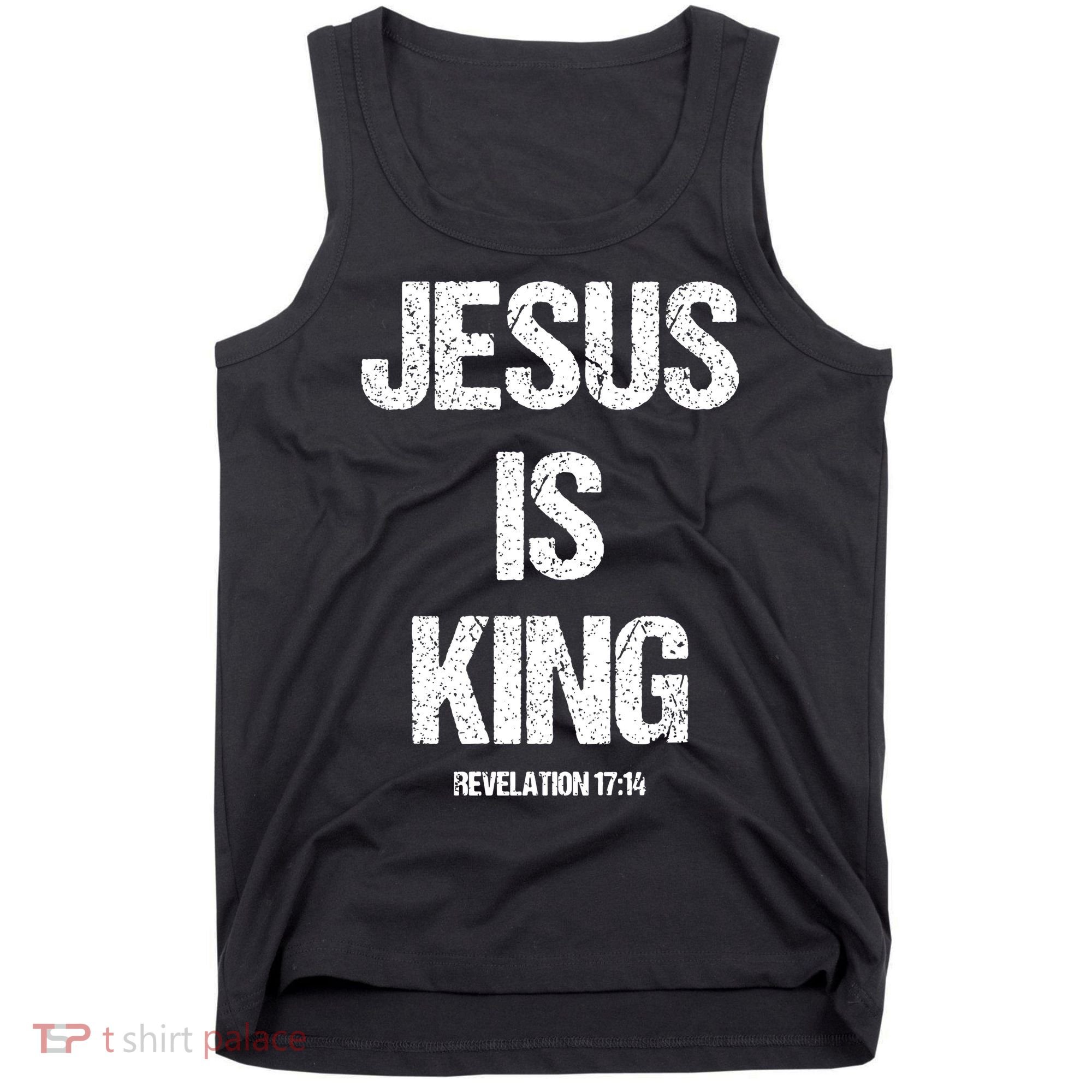 Jesus Is The King Motivational Christian Catholic Easter Tank Top