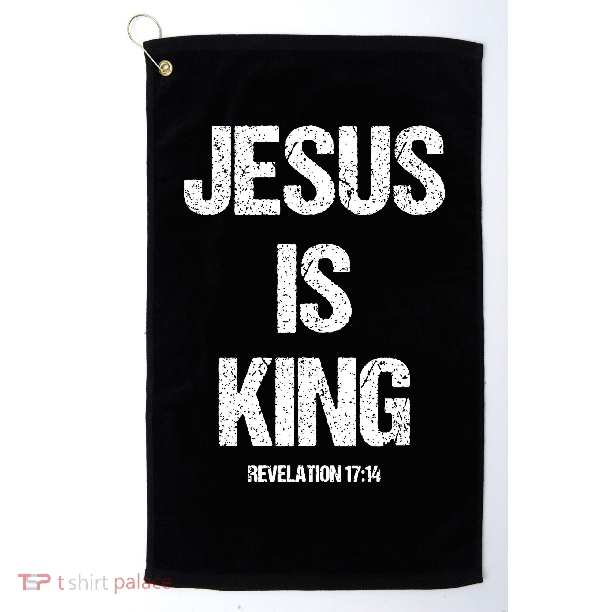Jesus Is The King Motivational Christian Catholic Easter Golf Towel