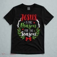 Jesus Is The Reason For The Season Christian Christmas T-Shirt thumb 5