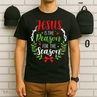 Jesus Is The Reason For The Season Christian Christmas T-Shirt thumb 6