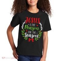 Jesus Is The Reason For The Season Christian Christmas Kids T-Shirt thumb 2