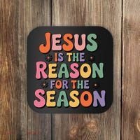 Jesus Is The Reason For The Season Retro Coaster thumb 0