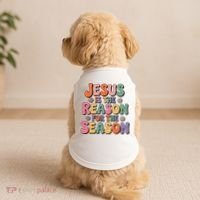 Jesus Is The Reason For The Season Retro Doggie Tank thumb 2