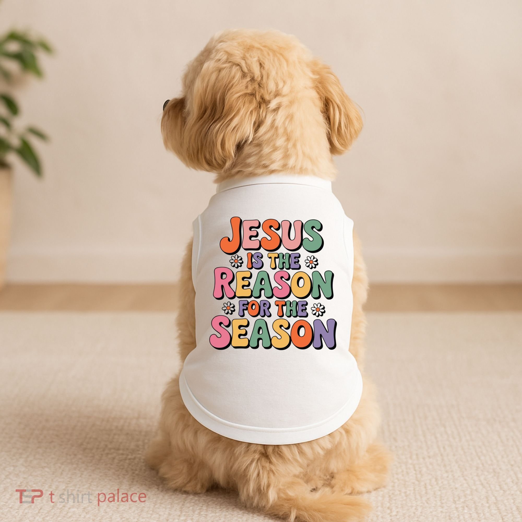 Jesus Is The Reason For The Season Retro Doggie Tank