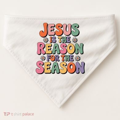 Jesus Is The Reason For The Season Retro USA-Made Doggie Bandana