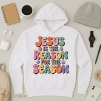 Jesus Is The Reason For The Season Retro Hoodie thumb 3