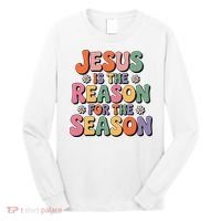 Jesus Is The Reason For The Season Retro Long Sleeve Shirt thumb 0