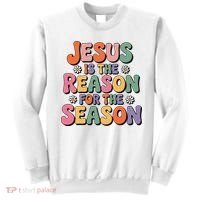 Jesus Is The Reason For The Season Retro Sweatshirt thumb 0