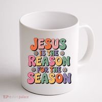 Jesus Is The Reason For The Season Retro Coffee Mug thumb 1