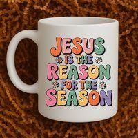 Jesus Is The Reason For The Season Retro Coffee Mug thumb 2