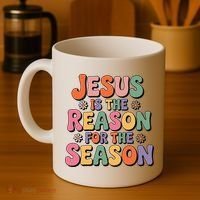 Jesus Is The Reason For The Season Retro Coffee Mug thumb 4