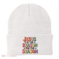 Jesus Is The Reason For The Season Retro Beanie thumb 0