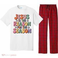 Jesus Is The Reason For The Season Retro Pajama Set thumb 0