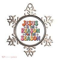 Jesus Is The Reason For The Season Retro Ornament thumb 0