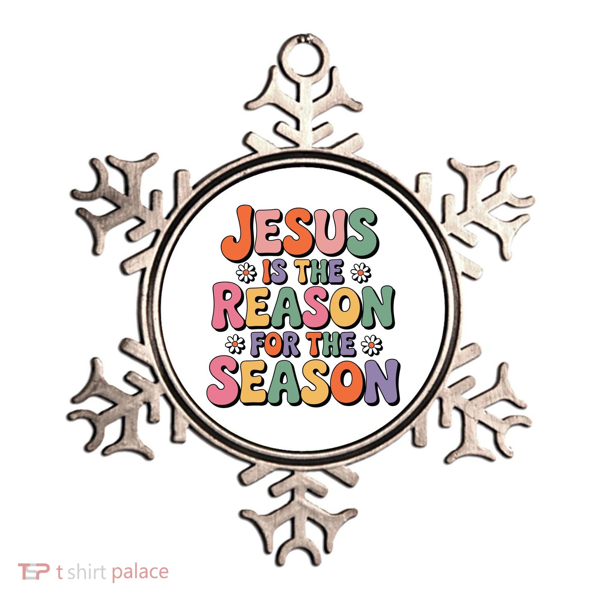 Jesus Is The Reason For The Season Retro Ornament