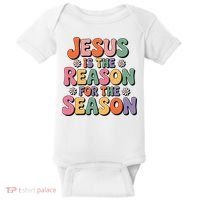 Jesus Is The Reason For The Season Retro Baby Bodysuit thumb 0