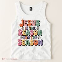 Jesus Is The Reason For The Season Retro Tank Top thumb 2