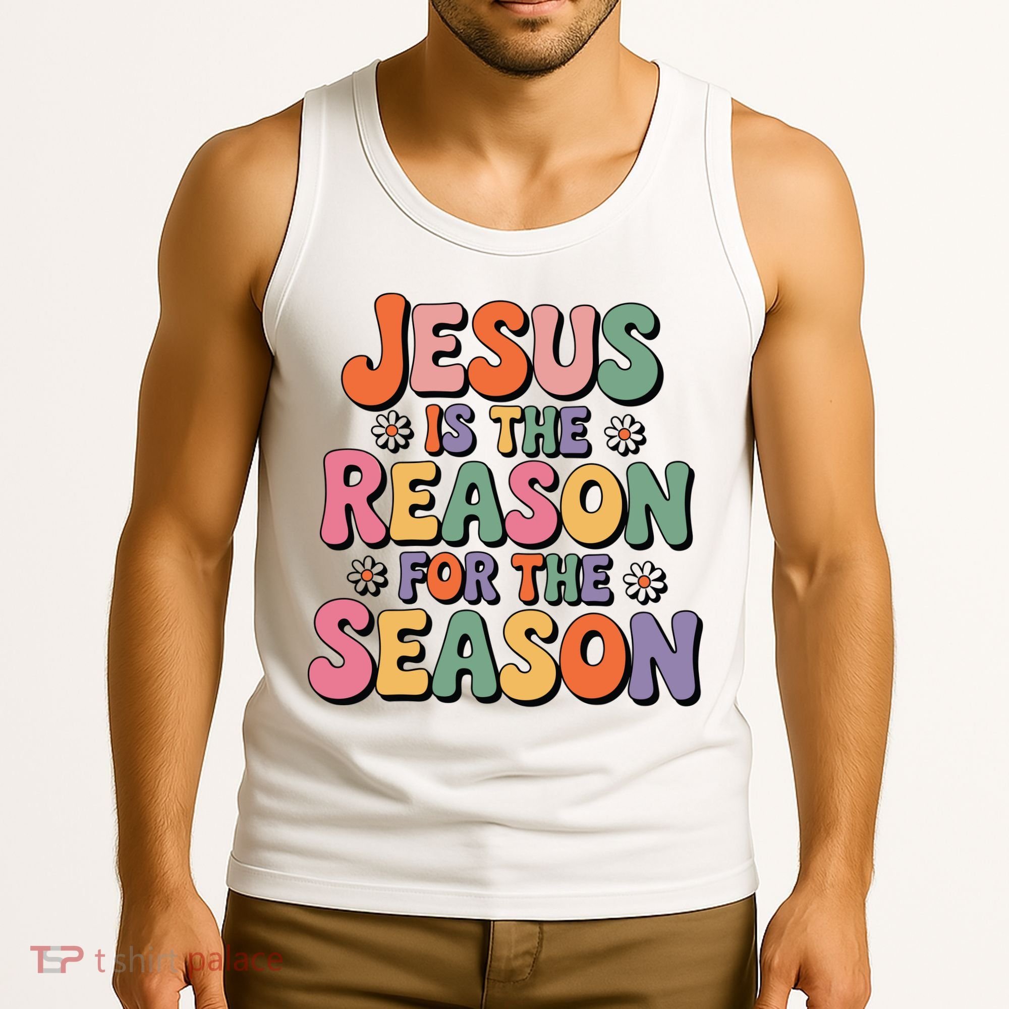 Jesus Is The Reason For The Season Retro Tank Top