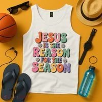 Jesus Is The Reason For The Season Retro Tank Top thumb 4