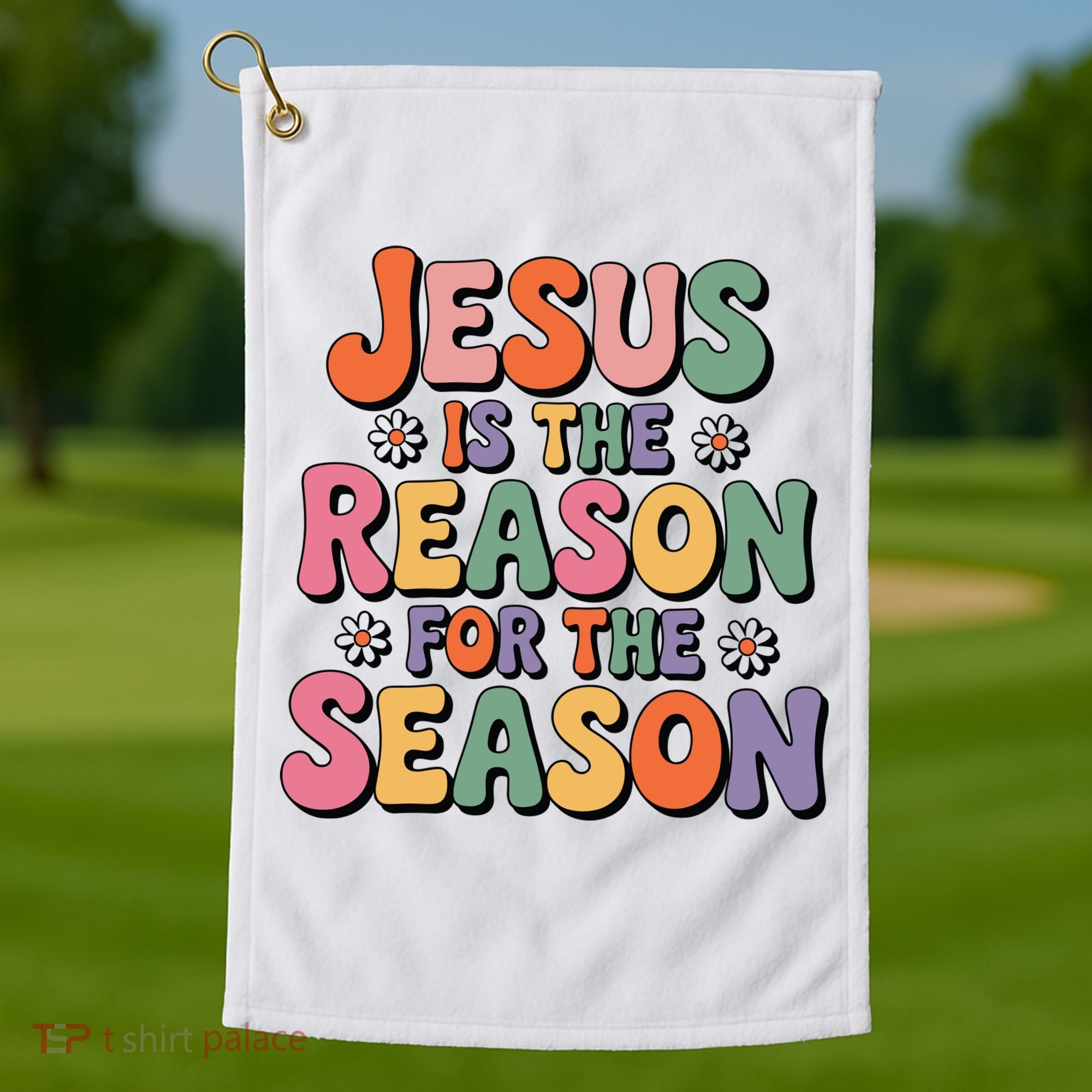 Jesus Is The Reason For The Season Retro Golf Towel