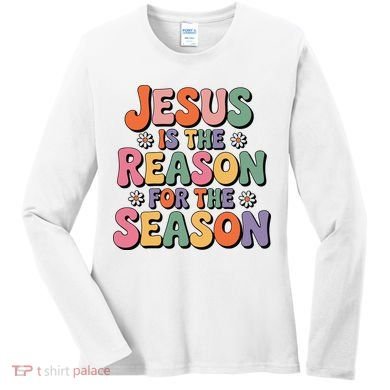 Jesus Is The Reason For The Season Retro Women's Long Sleeve Shirt
