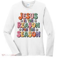 Jesus Is The Reason For The Season Retro Women's Long Sleeve Shirt thumb 0