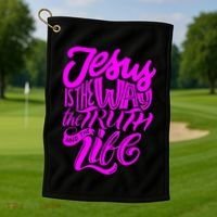 Jesus Is The Way The Truth And The Life Golf Towel thumb 1