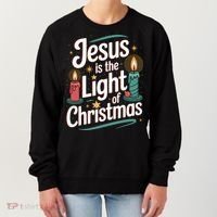Jesus Is The Light Of Christmas Women's Sweatshirt thumb 0