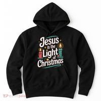 Jesus Is The Light Of Christmas Hoodie thumb 0