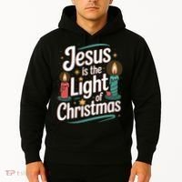 Jesus Is The Light Of Christmas Hoodie thumb 2