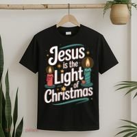 Jesus Is The Light Of Christmas T-Shirt thumb 2