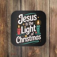 Jesus Is The Light Of Christmas Coaster thumb 0