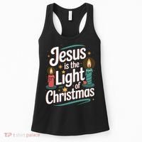 Jesus Is The Light Of Christmas Women's Tank Top thumb 0