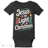 Jesus Is The Light Of Christmas Baby Bodysuit thumb 0