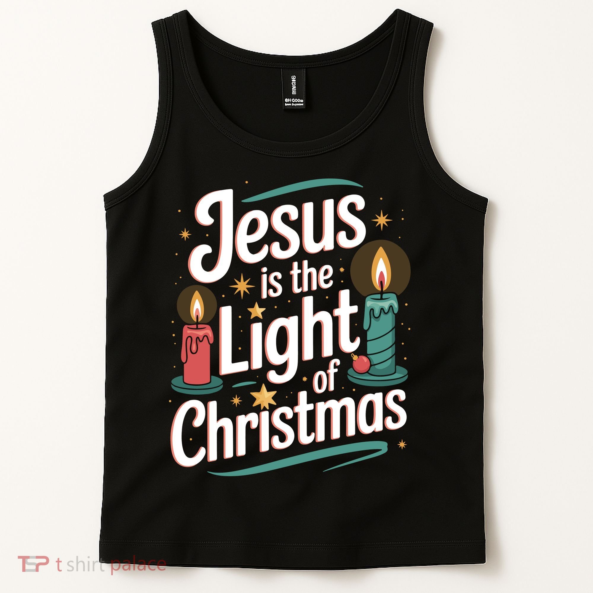 Jesus Is The Light Of Christmas Tank Top