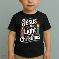 Jesus Is The Light Of Christmas Toddler T-Shirt thumb 2