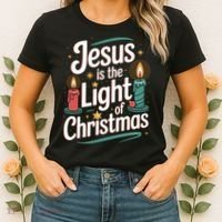 Jesus Is The Light Of Christmas Women's T-Shirt thumb 2