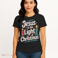 Jesus Is The Light Of Christmas Women's T-Shirt thumb 4