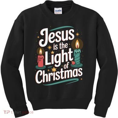 Jesus Is The Light Of Christmas Kids Sweatshirt