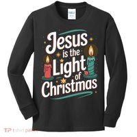 Jesus Is The Light Of Christmas Kids Long Sleeve Shirt thumb 0