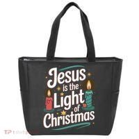 Jesus Is The Light Of Christmas Tote Bag thumb 0