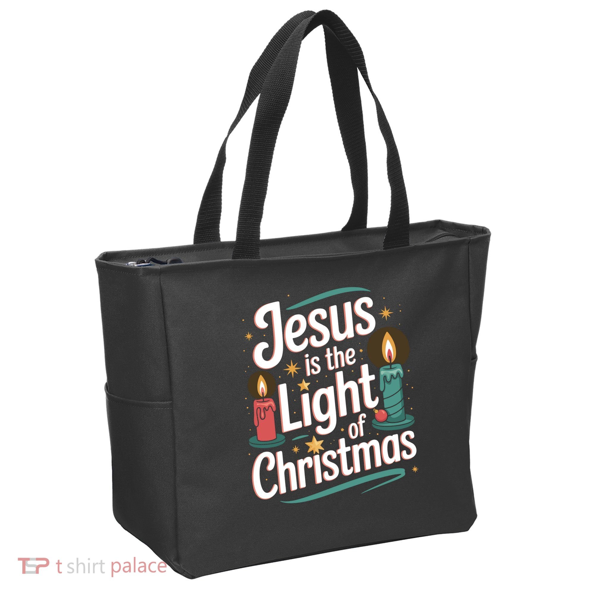 Jesus Is The Light Of Christmas Tote Bag